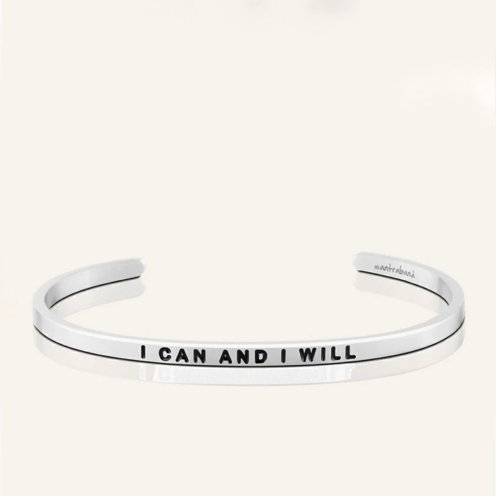 MantraBand I Can And I Will Cuff Bracelet